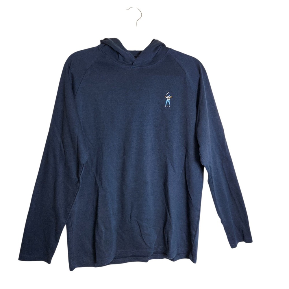 Eastside Golf Mens Navy Blue Long Sleeve Hoodie Shirt Logo  Size L